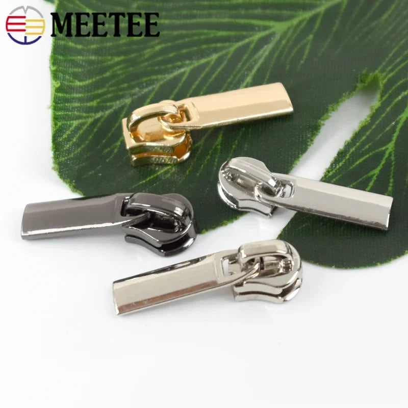 8/200Pcs 3# Zipper Puller Sliders for Metal/Resin/Nylon Zippers Textile Clothes Pocket Zip Head Repair Kit Tailoring Accessories