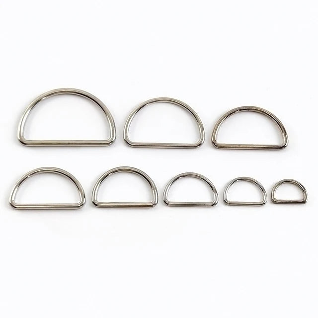 30/1370pcs Meetee 15-50mm Metal Dee D Ring Buckle Webbing Backpack Bag Shoes Adjustment Buckles Strap Pet Collar Sewing Accessories