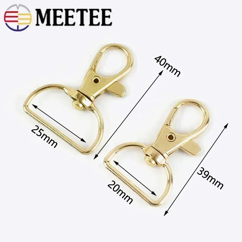 30/1000Pcs 20mm/25mm Metal Buckles for Bag Strap Lobster Clasps Swivel Trigger Clip Snap Hook Webbing Hanger Keychain Accessories