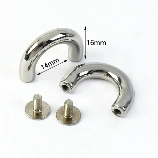 20/650Pcs 10-20mm Metal Buckles U Ring Bag Arch Bridge Screws Detachable Buckle Hanger Hook DIY Handbag Leather Craft Accessories