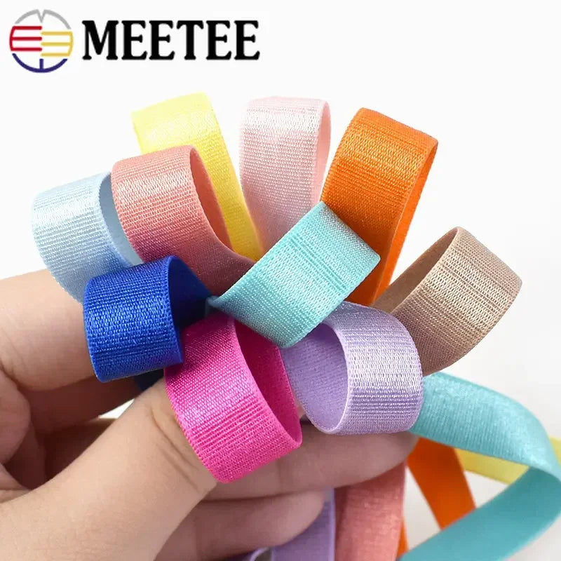 8/300M Nylon Elastic Band 6/8/10/15mm Colored Bra Shoulder Strap Soft Elasticity Trim Underwear DIY Clothes Sewing Accessories