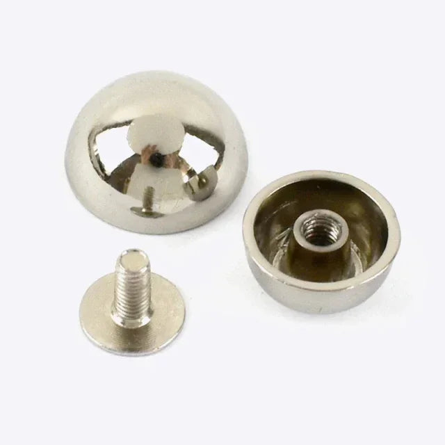 Meetee 30/1000Pcs 8/10/12/15/20mm Metal Buckles Decorative Rivets for Bag Belt Shoes Round Nailhead Clasp DIY Hardware Accessories