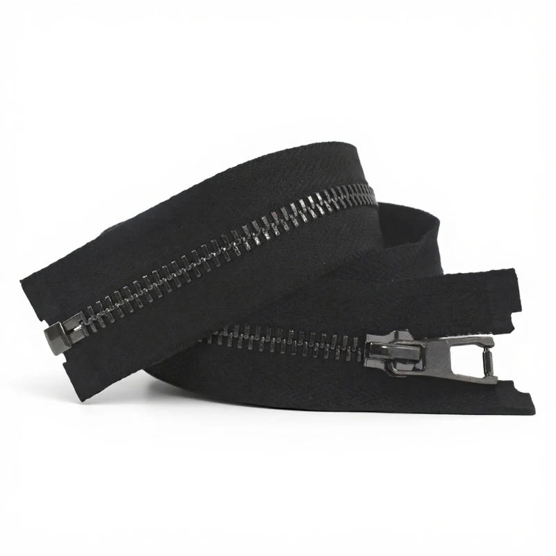 8/200Pcs 5# Metal Zippers 40-80cm Garment Sewing Zip Handbag Open-End Zippers Jacket Down GunBlack Teeth Zips DIY Tailor Supplies