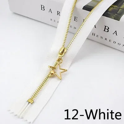 Meetee 20pcs 15-30cm 3# Metal Zipper Closed End Black White Zippers DIY Bag Purse Wallet Shoes Garment Zip Sewing Accessory
