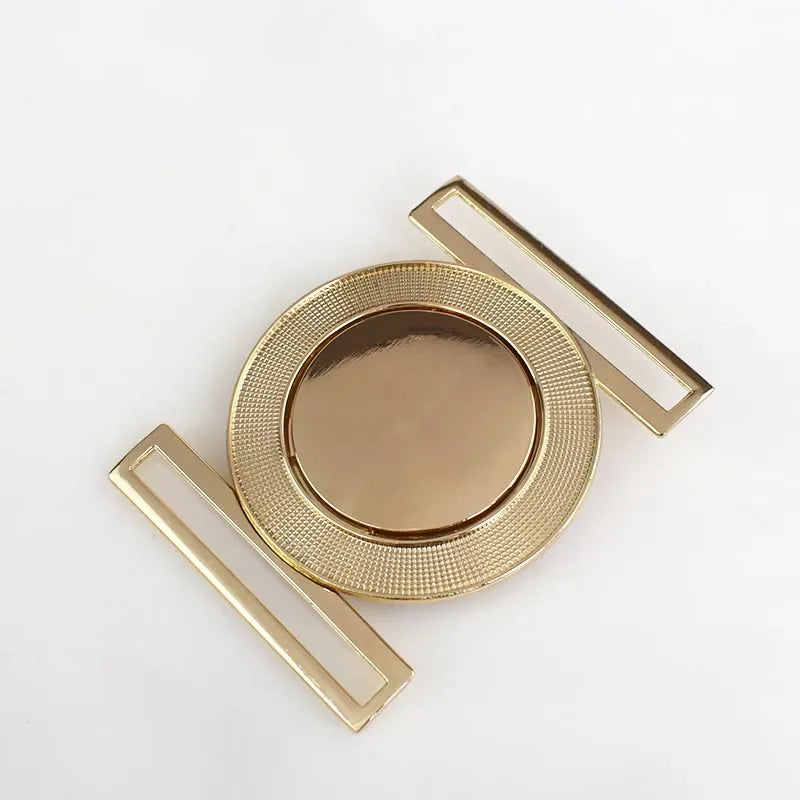 3/100Pcs Meetee 50mm Metal Alloy Belt Buckle Decor Buckles for Women's Coat Down Jacket DIY Clothing Hasp Bags Buttons Accessories