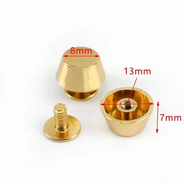 30/1000Pcs Metal Rivets Screw Studs Button Mushroom Rivet Nail Buckle Handbag Protecting Feet Clasp Leather Crafts Accessories