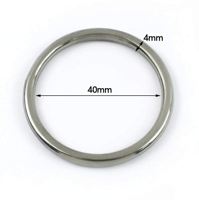 20/500Pcs 304 Stainless Steel Buckle 15-100mm Bag Strap O D Ring Hook Keychain Connector Loop Buckles Pet Collar Hardware Supply