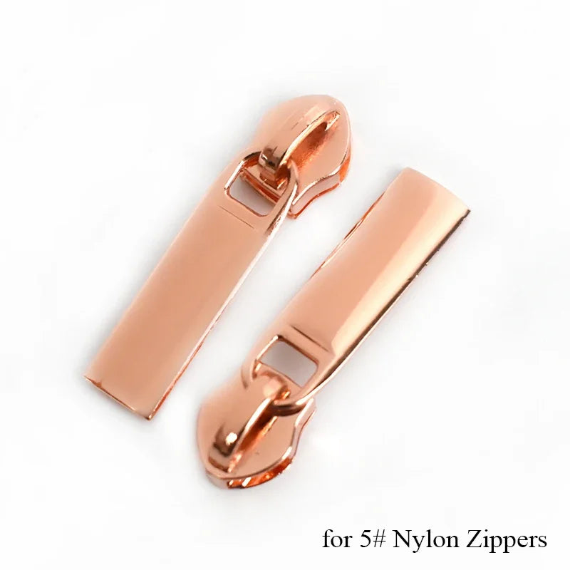 8/200pcs Meetee Zipper Sliders for 3# 5# Nylon Zippers Down Jacket Pocket Zips Head Bag Zip Repair Kits DIY Sewing Accessories