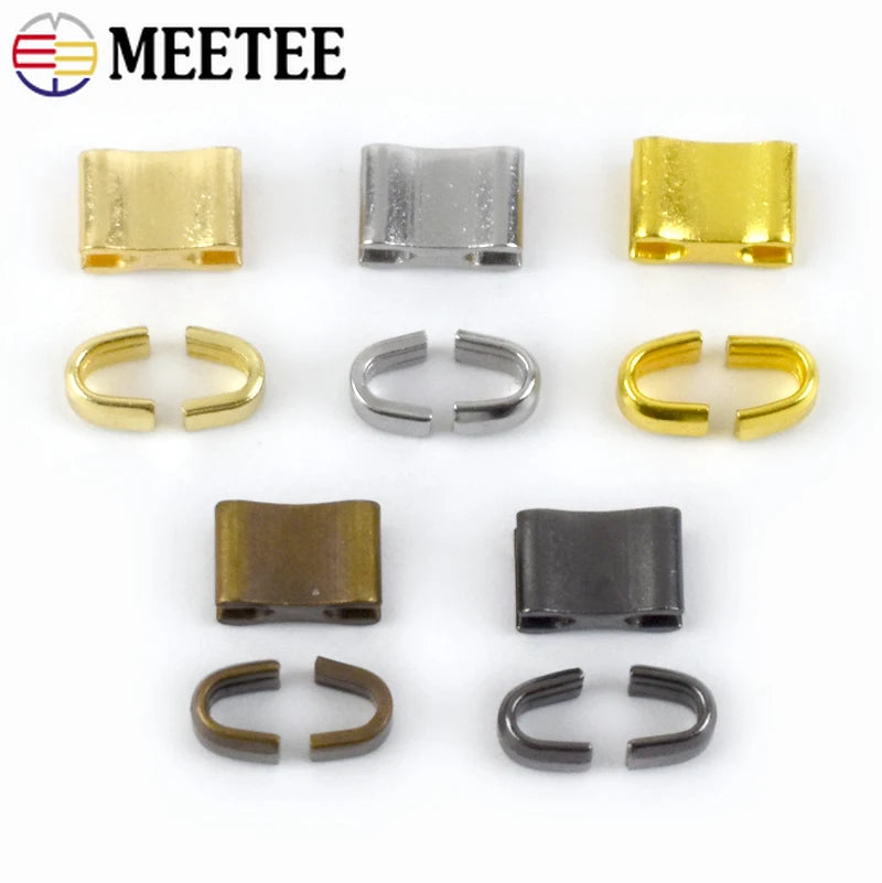 30/1000Sets Meetee U Zipper Stopper Non-slip For 3# 5# 8# Metal Zippers Repair Kit Replacement DIY Sewing Accessories Tailor Tools