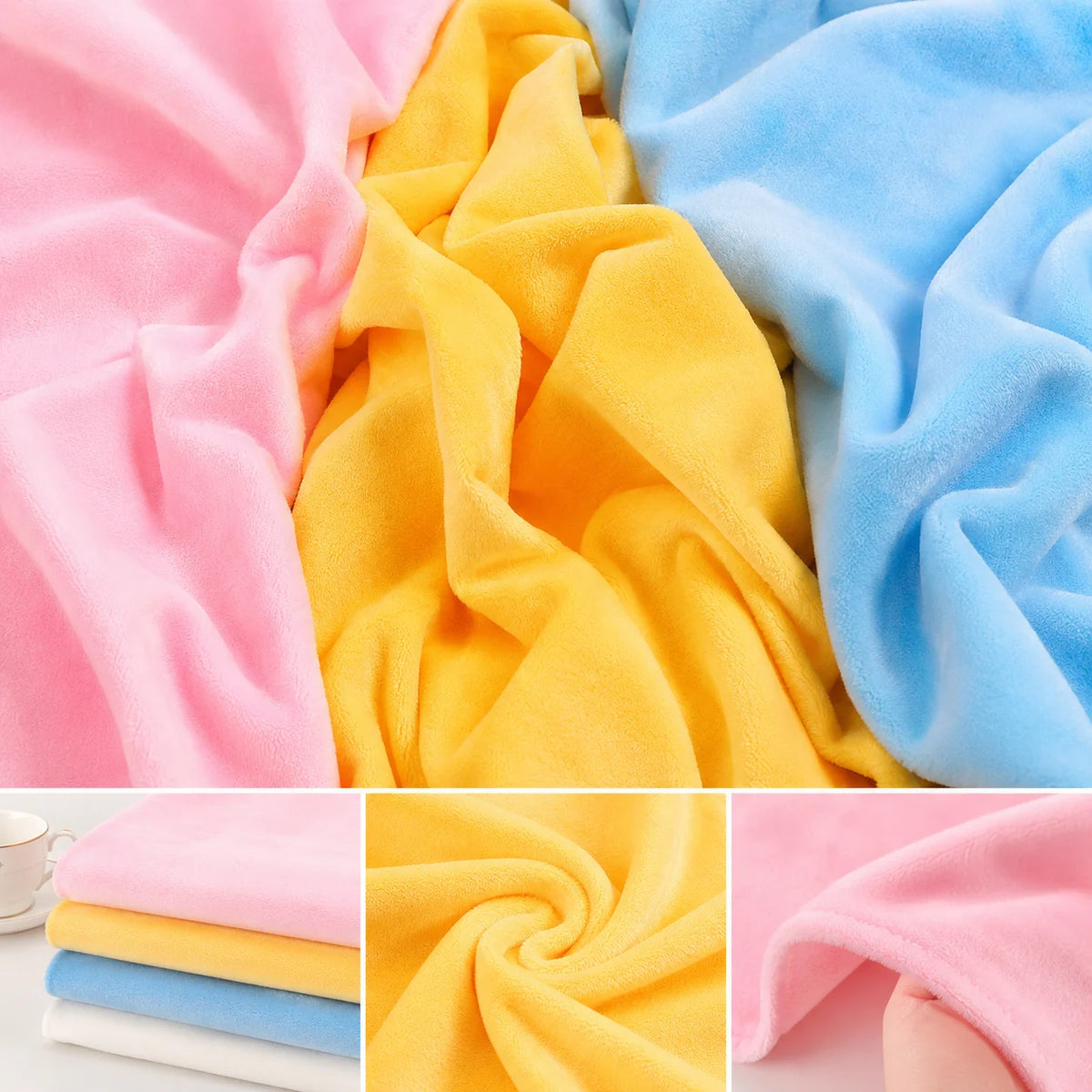 90/2250x165cm Short Plush Fabric Soft Toy Doll Clothes Cloth 0.7mm Velvet Fabrics Sofa Cover Garment Sewing DIY Accessories
