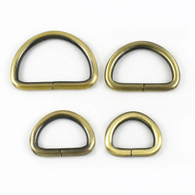 15/500Pcs 20/25/32/38mm Metal D Ring Buckles Bags Strap Adjust Clasp Belt Buckle Dog Collar Leash Hook DIY Craft Accessories
