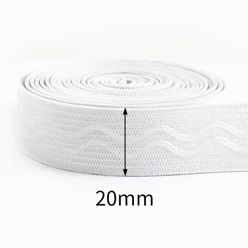 8/210M Meetee Black Silicone Elastic Bands Underwear Non-slip Rubber Tapes Waistband Belt Stretch Ribbon DIY Sewing Accessories