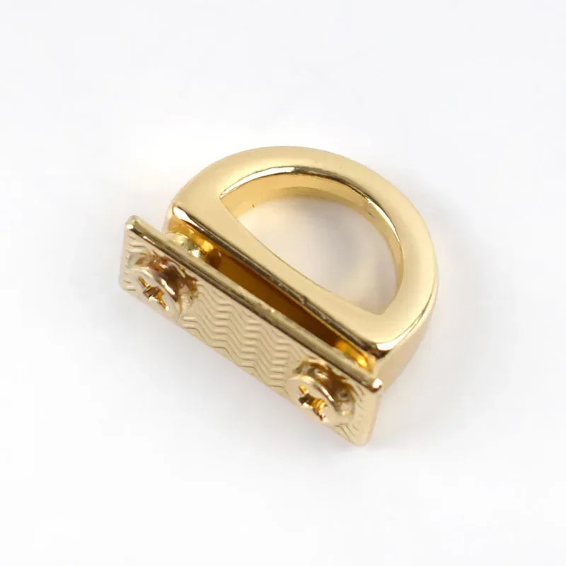Meetee 10/300Pcs 14mm Metal D Ring Bag Side Clip Buckles Screw Handbag Chain Hanger Hook DIY Strap Hardware Accessories