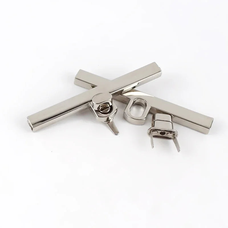 3/120Pcs Metal Twist Turn Locks Buckle Handbag Rectangle Closure Buckles Women Bag Purse Kisss Clasp DIY Hardware Accessories
