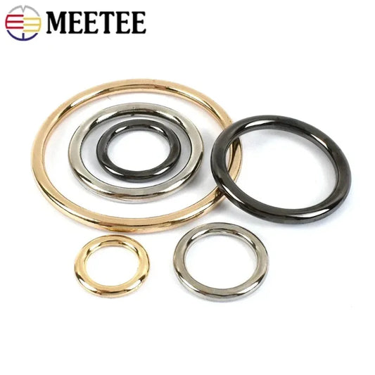 30/600Pcs 15-70mm O Rings Metal Buckles for Bag Belt Buckle Strap Circle Hook Side Hanger Ring Clasp DIY Leather Accessories
