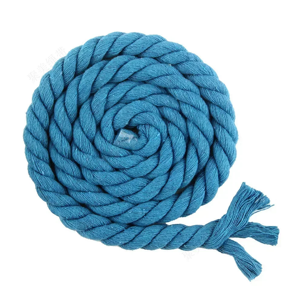 20/600Meters 5-20mm Colored Cotton Rope 3 Shares Twisted Cord DIY Decoration Macrame Ropes for Bag Braided Cords Sewing Accessories