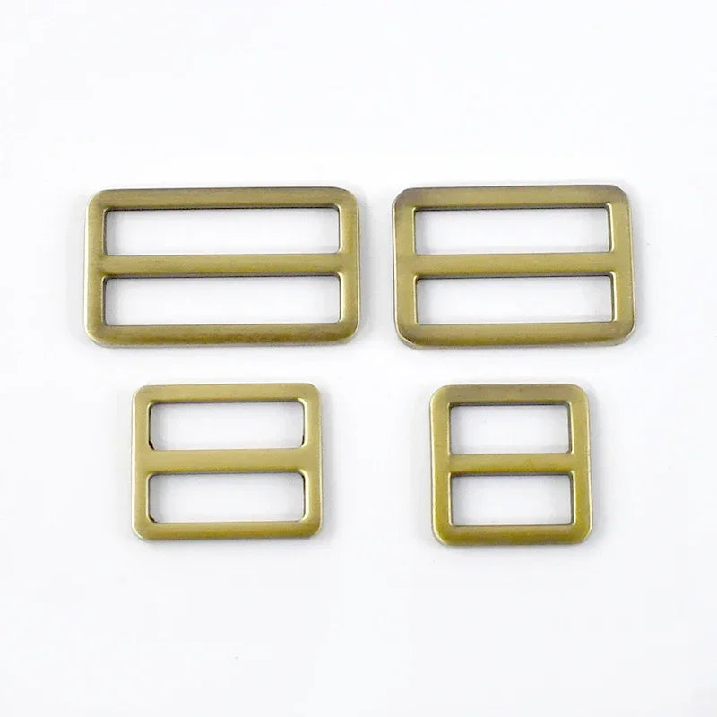 15/500Pcs 20-50mm Metal Ring Buckle Bag Strap Tri Glide Slider Adjuster Webbing Backpack Belt Clasp Hook DIY Hardware Accessories