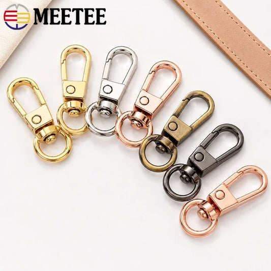 25/800Pcs 8mm Metal Lobster Buckles Snap Hooks Swivel Clasp Buckle for Bag Keychain Dog Collar Leash DIY Hardware Accessories