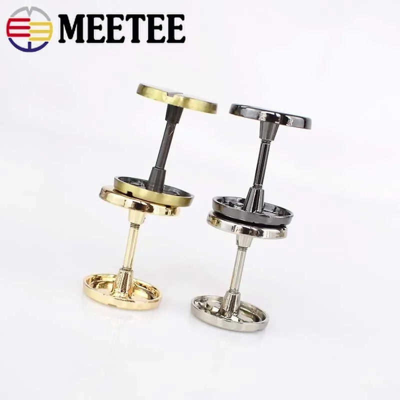 8/300pcs Meetee 20/26/34/39/48mm Metal Wheel Buckle Strap Belt DIY Luggage Bag Part Hardware Accessories With Screws Buckles H6-1