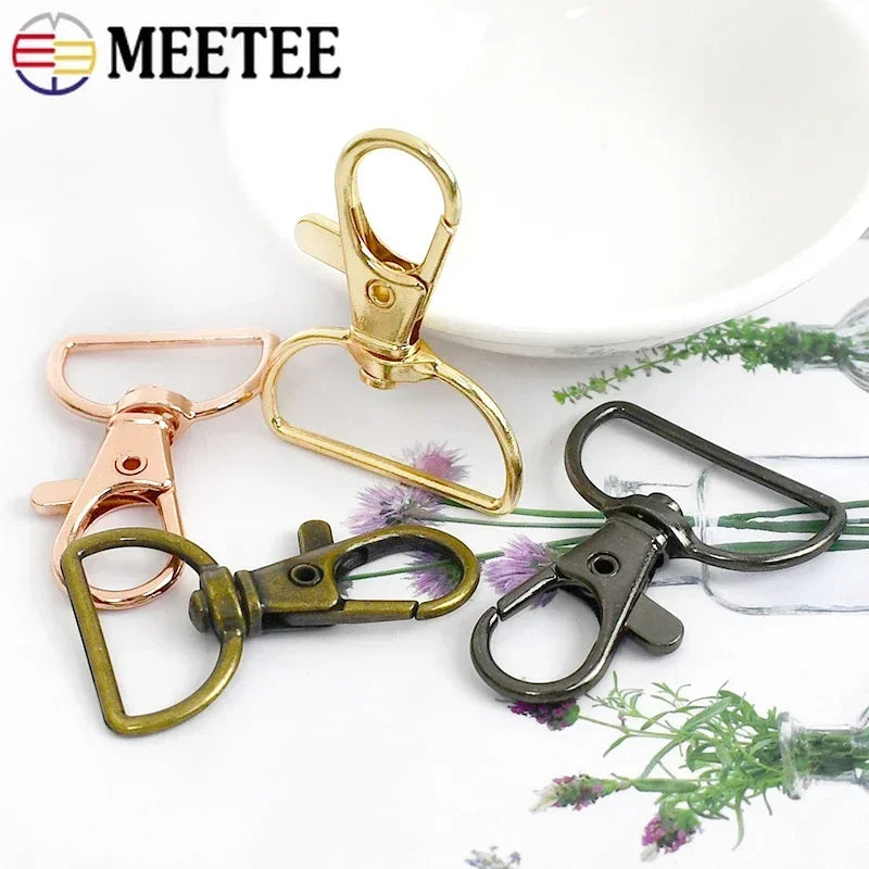 30/1000Pcs 20mm/25mm Metal Buckles for Bag Strap Lobster Clasps Swivel Trigger Clip Snap Hook Webbing Hanger Keychain Accessories