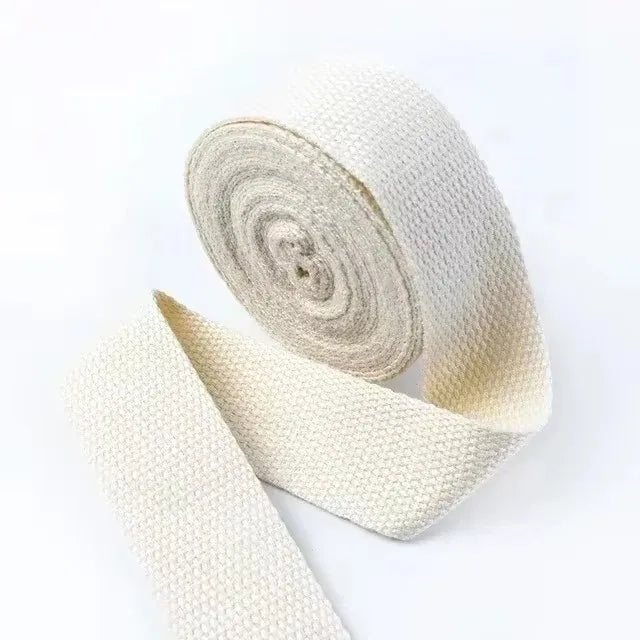 8/250Meters Meetee 20-50mm 1.2mm Thick Canvas Cotton Webbing Backpack Bag Strap Band Clothes Ribbon Tapes DIY Sewing Accessories