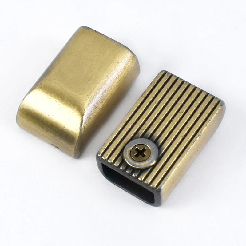 30/600Pcs Meetee Metal Zipper Pull Tail Lock Clip Buckles Rope Cord Stop Plug Head Screw DIY Bags Leather Hardware Accessories