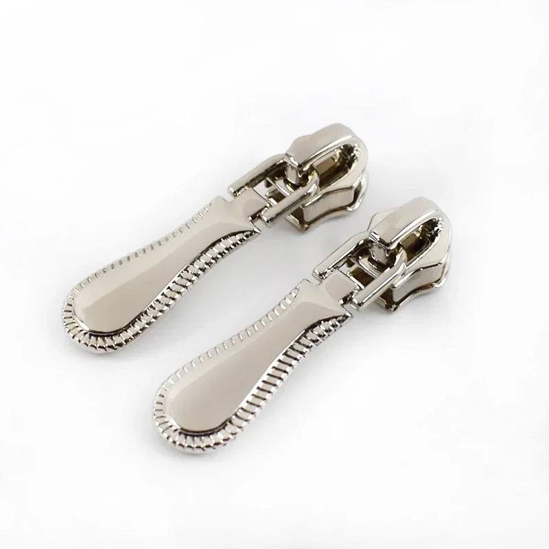 3/1000pcs Meetee 3# 5# Metal Zipper Sliders for Nylon Zippers Bag Garment Zip Head Pulls Repair Kits DIY Sewing Hardware Accessories