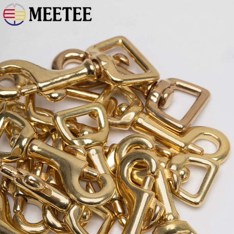 2/70Pcs Metal Buckles 10-38mm Solid Brass Trigger Snap Hook Swivel Lobster Clasp Handbag Strap Trigger Carabiner Spring Hooks