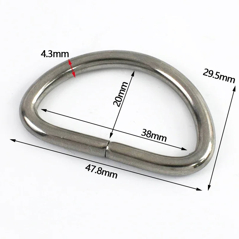 15/500Pcs 304# Stainless Steel O D Ring Bag Strap Buckle 20/25/32/38mm Dog Coller Webbing Connect Rings Hook DIY Accessories