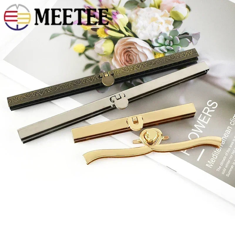 2/70Pcs Meetee Metal Bag Purse Frame Buckles Wallet Handbag Part Decoration Lock Clip Clasp Closure Hook DIY Hardware Accessories
