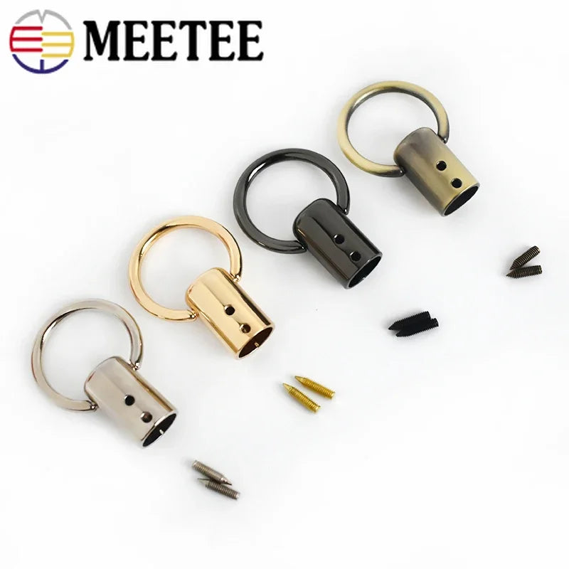 8/200pcs 12X46mm O Ring Handbag Handle Cap Connector Hanger Hook Metal Bag Strap Stopper Cord Buckle DIY Hardware Accessories