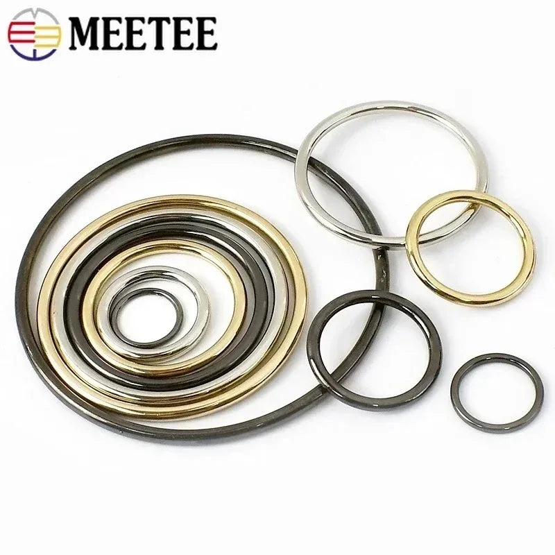 30/600Pcs 15-70mm O Rings Metal Buckles for Bag Belt Buckle Strap Circle Hook Side Hanger Ring Clasp DIY Leather Accessories