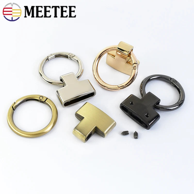 8/200Pcs 20/25mm Metal Ring Buckles Keychain Hook Bag Strap Connector Clasp Cord End Handbags DIY Sewing Hardware Accessories