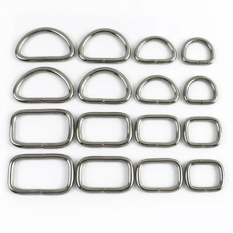 15/500Pcs 304# Stainless Steel O D Ring Bag Strap Buckle 20/25/32/38mm Dog Coller Webbing Connect Rings Hook DIY Accessories