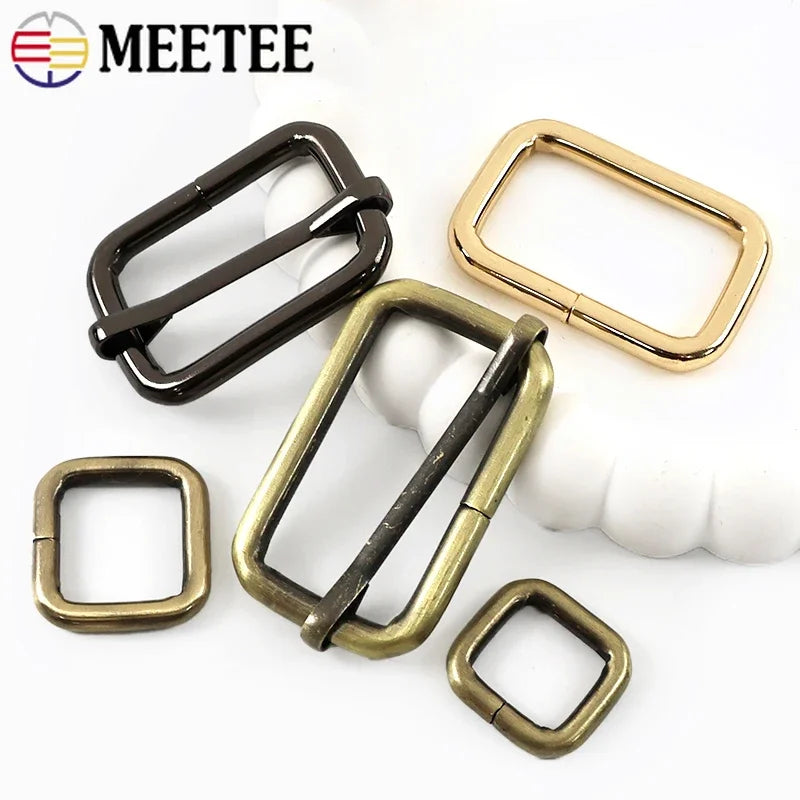 20/600Pcs 16-50mm D Ring Tri-glide Adjust Roller Pin Buckle Slider Clasp Handbag Bag Strap Web Connector Hook Hardware Accessoies
