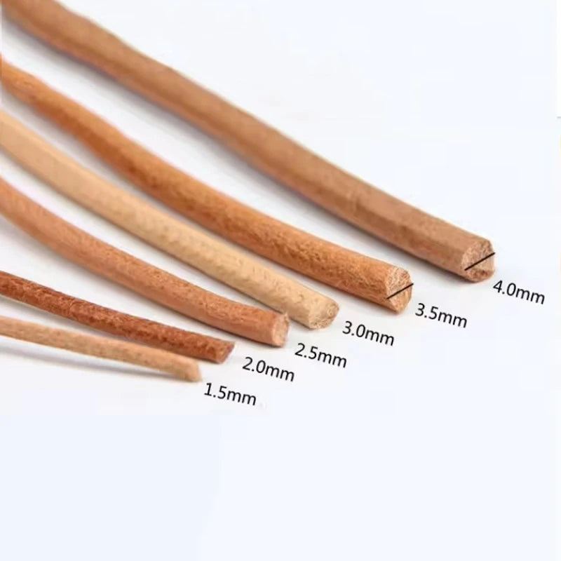 Meetee 3/100Meter 1.5/2/2.5/3/4/5mm Round Real Genuine Leather Cord Rope for Bracelet Necklace DIY Jewelry Cords Bags Craft Making