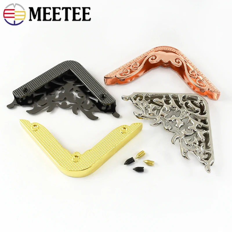 8/300Pcs Flower Hollow Metal Corner Decorative Buckle Purse Edge Protectors Clip Buckles Book Cover Corners Clasp DIY Hardware