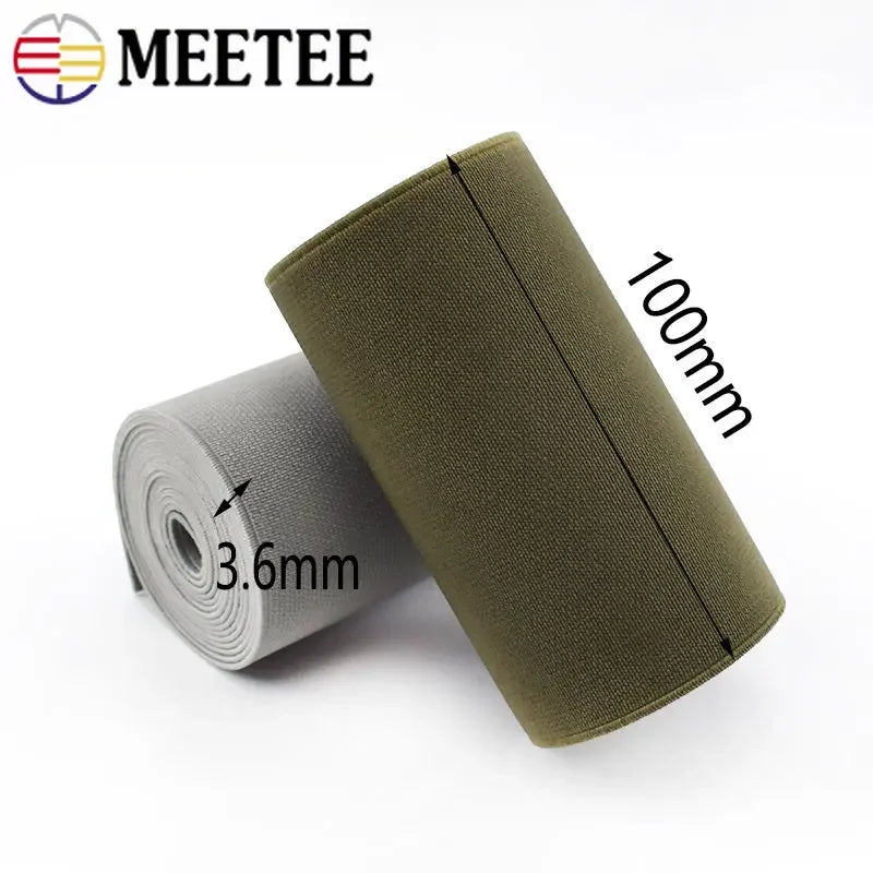 3/100M 8/10cm Width Soft Elastic Bands for Underwear Shoes Waistband Rubber Band Clothing Elasticity Belt DIY Sewing Accessories