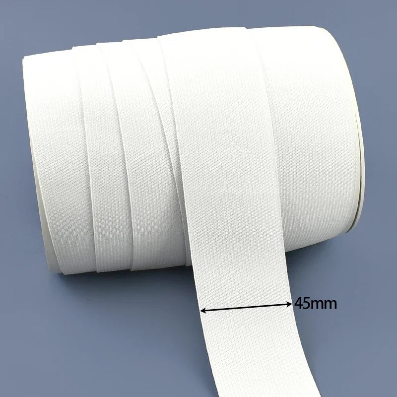 30/1000M Black White Sewing Elastic Band 3mm-50mm Garment Trousers Belt Rubber Bands Mask Strap Stretch Tape HairBand Bungee Cord