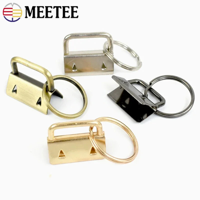 15/500Pcs Meetee 20/26/32mm Metal Keychain Tail Clip for Bag Handbags Belt Webbing End Connector Key Rings Hardware Accessories
