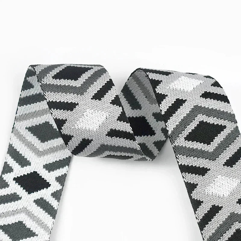 3/100Meters 50mm Jacquard Webbing Tapes for Strap Ethnic Ribbon Band Luggage Decorative Lace Webbings Sewing Bias Accessories