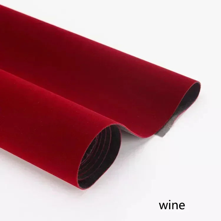 90/1350cm*150cm 0.5mm Thick Self Adhesive Velvet Fabric Sticky Flock Fabrics DIY Jewelry Box Sofa Table Car Drawer Liner Backing