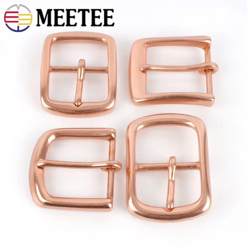 Meetee 1/30pcs 40mm Copper Men's Belt Buckle Head DIY Leather Craft Jeans Trousers Casual Garment Decoration for 38-39mm Belts YK012