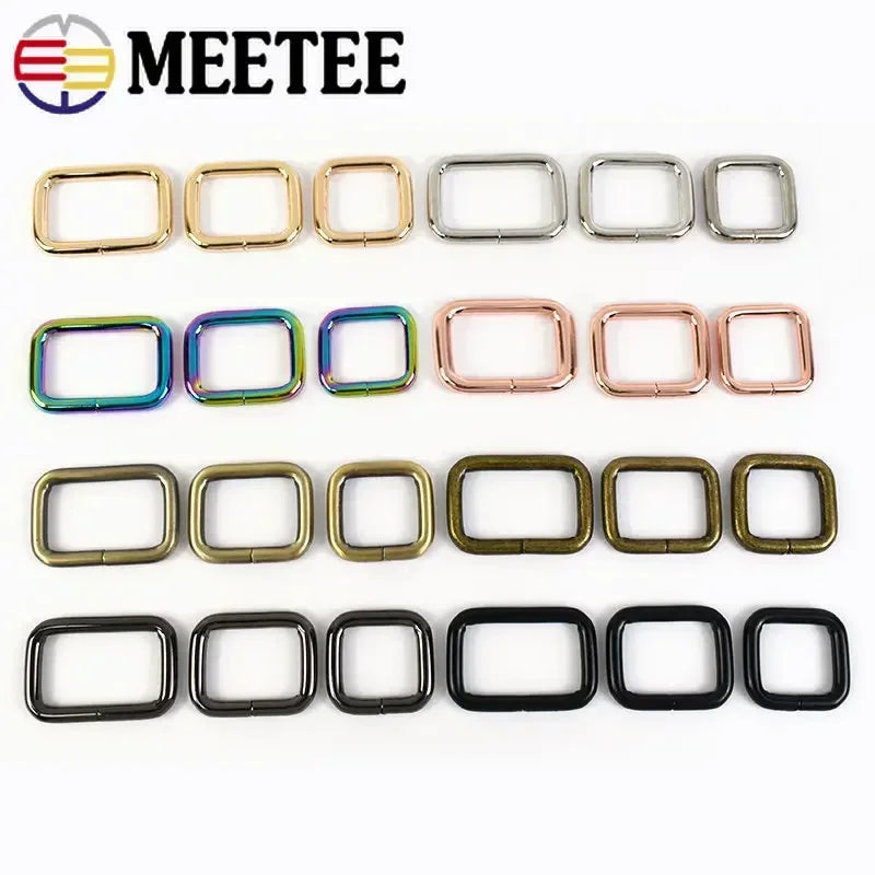 25/800Pcs Metal Bags Buckle 16-50mm Rectangle D Ring Webbing Belt Connect Hook Buckles Handbag Strap Clasp DIY Hardware Accessories
