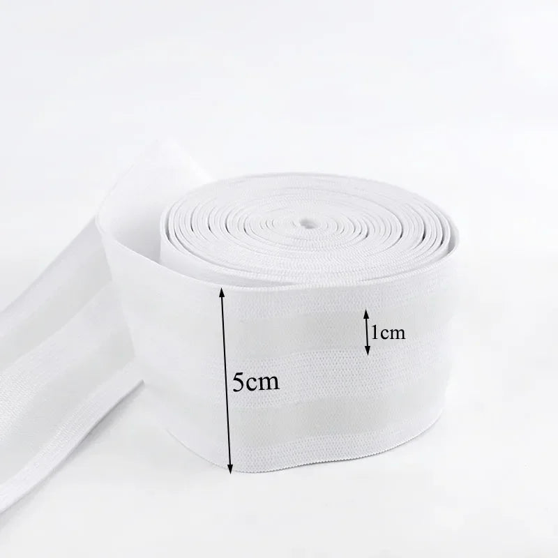 2/100Meters Elastic Band for Underwear 50mm Silicone Non-slip Webbing Rubber Belt Garment Ribbon DIY Sewing Accessories
