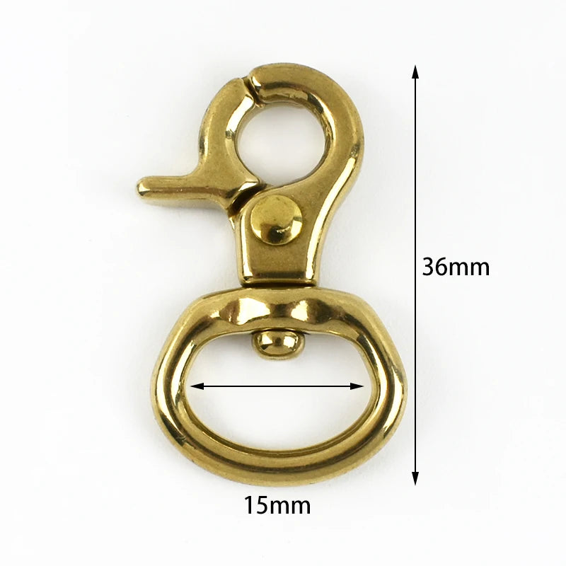 5/160Pcs Solid Brass Snap Hook Buckle Swivel Lobster Clasp Trigger Clips Carabiner Buckles for Pet Leashes Strap Leather Craft