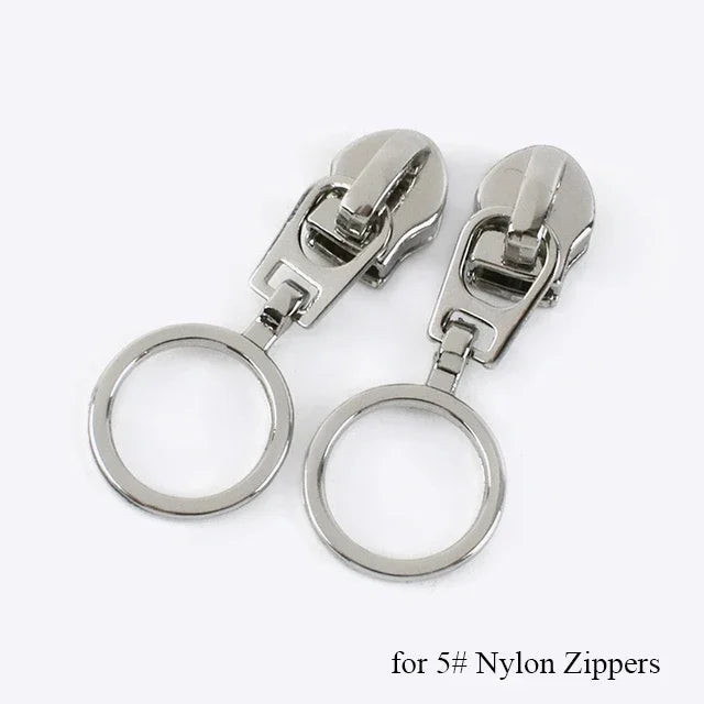 8/200pcs Meetee Zipper Sliders for 3# 5# Nylon Zippers Down Jacket Pocket Zips Head Bag Zip Repair Kits DIY Sewing Accessories
