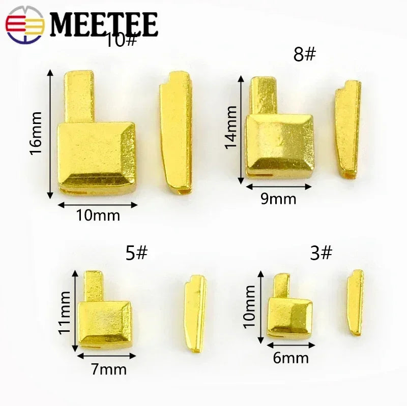 30/800Sets Metal Repair Zipper Stopper Open End Zip Slider Insert Box DIY Sewing Zippers Accessories Clothes Replacement Kit
