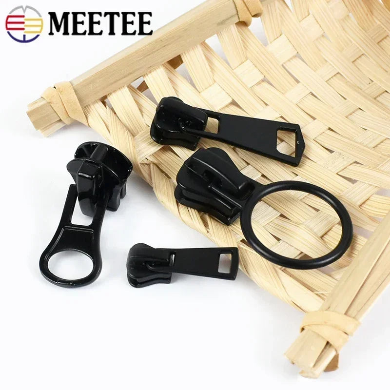 30/1000Pcs 3# 5# 8# 10# 15# Zipper Sliders for Resin Zippers Bag Jacket Coat Zips Head Puller Repair Kit DIY Sewing Accessories