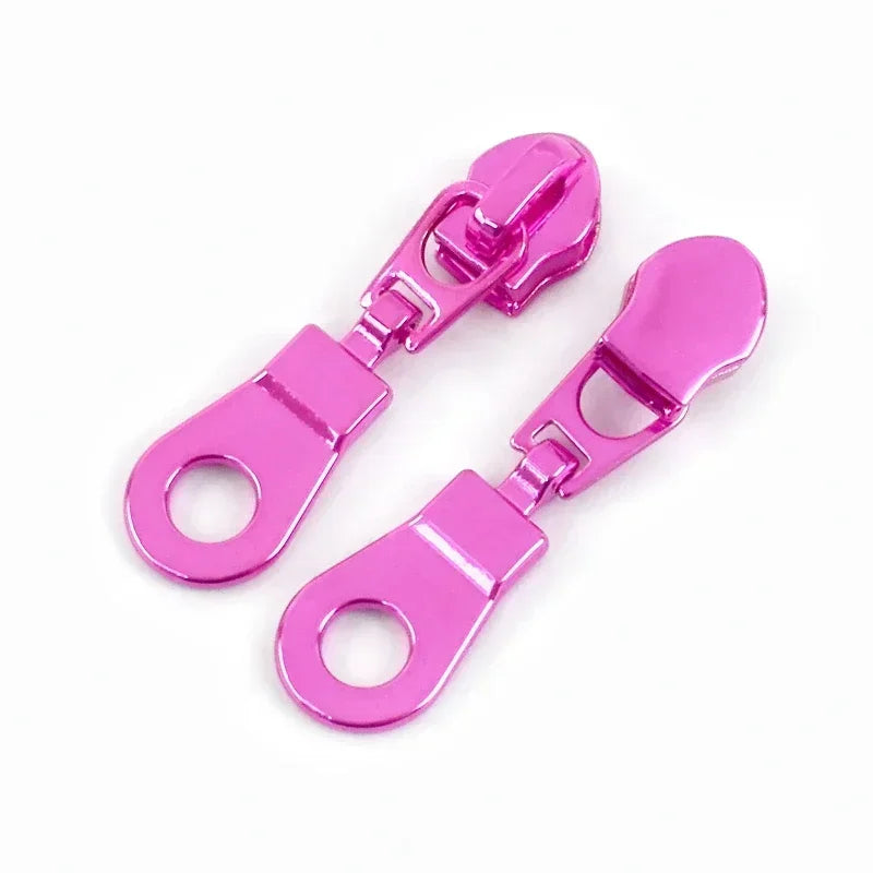 8/200Pcs 5# Zipper Slider for Nylon Zip Tapes Colorful Zips Head Bags Clothes Puller Repair Kit DIY Sewing Hardware Accessory